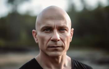 Male pattern baldness example showing scalp micropigmentation as a hair loss solution